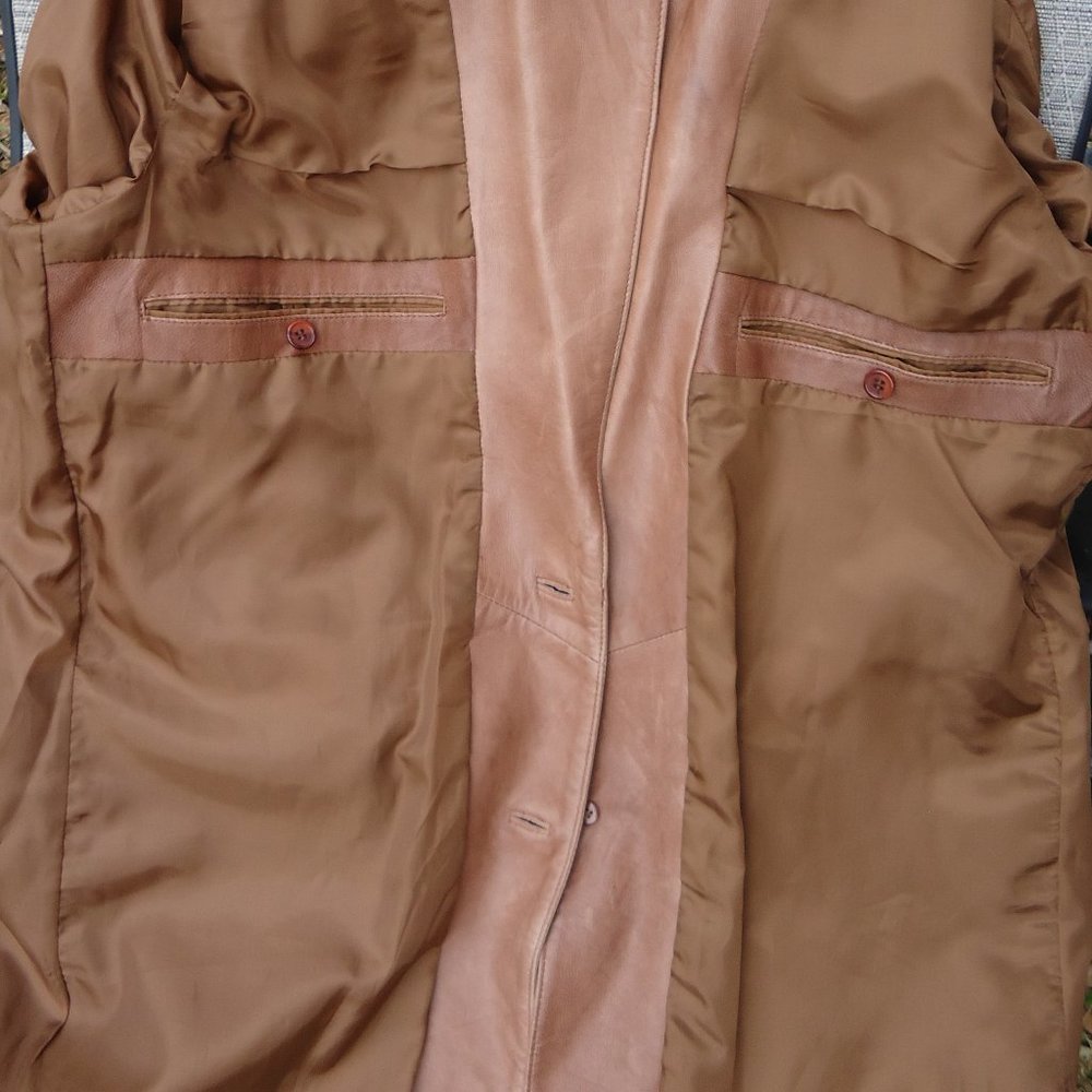 SIZE 44. SCULLY brown genuine leather blazer jacket. - Picture 12 of 16